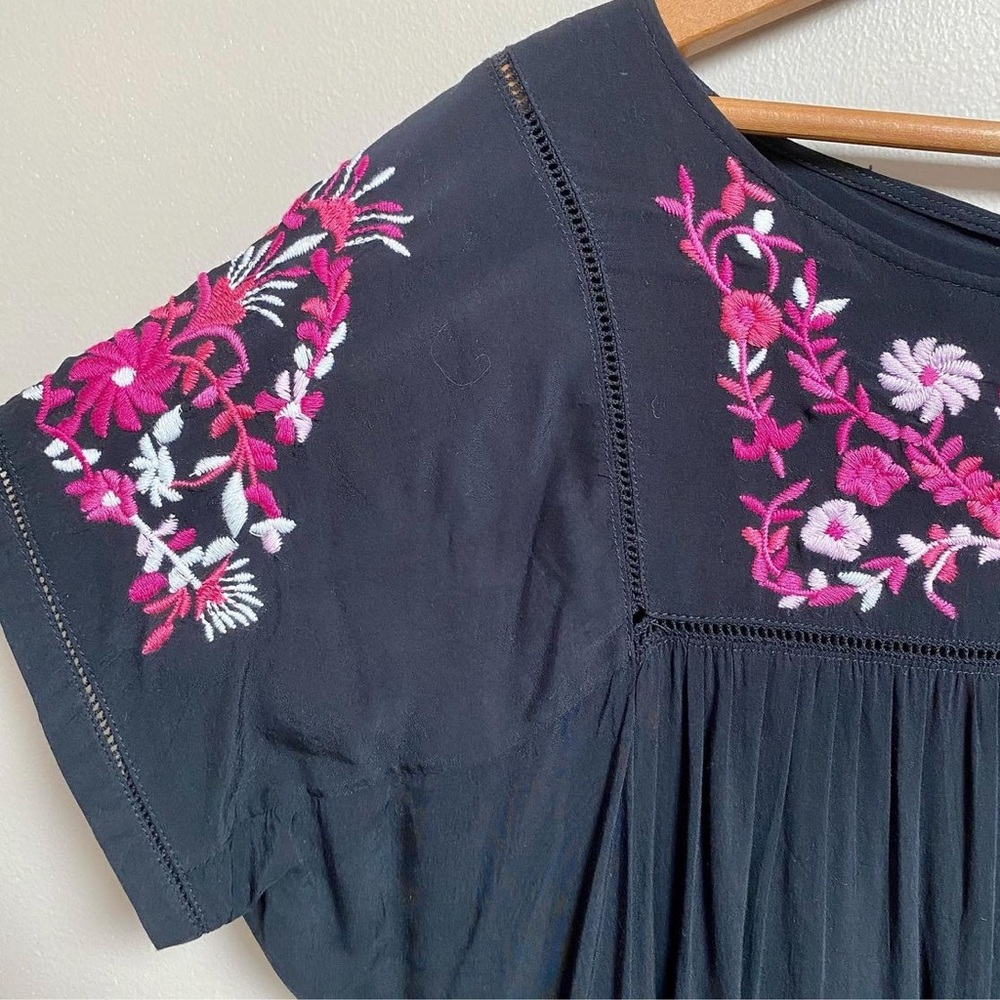 Catherine Malandrino black dress with embroidery - Picture 4 of 9